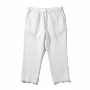 J. Jill Love Linen White Cropped Pants Size M 100% Linen Pull-On